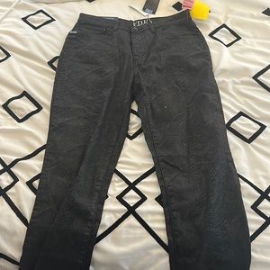 Black petite straight leg jeans